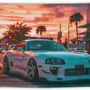 FeoYoed Tapestry Wall Hanging Sunset Jdm Car A80 City Aesthetic Decoration For Bedroom Living Room Wall Art Tapestries 40"x60"