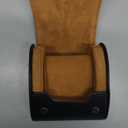 Watch Travel Case Portable Organizer - Luxury Watch Roll Travel Box Recycled Leather Watch Storage and Display for Men and Women (WCASE-1-BLACK) (Single slot)