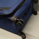 U.S. Traveler Aviron Bay Expandable Softside Spinner Wheels, Navy, 3 Piece Luggage