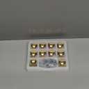 Khtumeware 10 Pack 1 inch Champagne Bronze Cabinet Knobs Zinc Satin Brass Square Drawer Pulls for Dresser Drawers