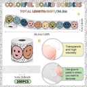 2 x Tenceur 120ft Smile Face Bulletin Board Borders Smile Faces Classroom Decor Die Cut Trim Border for Back to School Classroom Chalkboard Decoration (Boho Happy Face,Colorful 4)