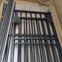 HOOBRO Dog Crate Furniture, 36.6" Heavy Duty Dog Kennel with Sliding Barn Door, Wooden Dog Cage Indoor, Decorative Side End Table for Small/Medium Dogs, Greige and Black GY162GW03G1