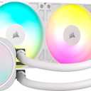 CORSAIR Nautilus 240 RS ARGB Liquid CPU Cooler  240mm AIO  Low-Noise  Direct Motherboard Connection  Daisy-Chain  Intel LGA 1851/1700, AMD AM5/AM4  2X RS120 ARGB Fans Included  White