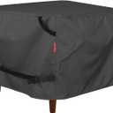 Porch Shield Patio Ottoman Cover - Waterproof Outdoor Square Side Table Covers  31L x 31W x 18H inch, Black