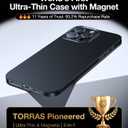 TORRAS Magnetic Slim-Fit for iPhone 16 Pro Max Case 6.9 inch, Ultra-Thin 16 ProMax Phone Case Compatible with MagSafe, Light Anti-Scratch Matte Hard PC Bayer OriginFit, Black