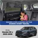 EcoNour Car Window Screen for Honda CR-V (2023-2026) 2 Pack | Breathable Mesh Camping Window Covers | 100% Protection from Bugs, Mosquito & UV | Baby Safe Privacy Blackout Net | Car Accessories