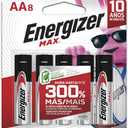 Eveready Energizer Max Alkaline AAA Batteries 8 ea, Silver (E92MP-8)