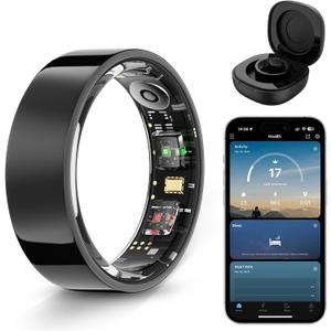 Halo Ring Smart Compatible with iOS and Android Systems, No Subscription Required, Long Battery Life, Equipped with Sensor Technology, Supports Fitness, Blood Oxygen, and Sleep Monitoring.