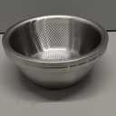 304 Stainless Steel Microporous Colander, 2.5QT Large Capacity with Mixing Bowl For washing vegetables, fruit and rice and for draining cooked pasta(2PC) (Primary Colors)