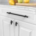 Asidrama 10 Pack 10 inch Matte Black Kitchen Cabinet Handles | Heavy-Duty Solid Zinc, Square, 2 Screw Sizes, 10" Hole Center(254mm), Cupboards, Drawers, Dressers, Furniture, Hardware