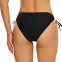 Annbon String Side Tie Bikini Bottoms for Women Full Coverage Low Rise Bathing Suit Swimsuit Bikini Bottoms for Women