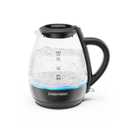 Chefman 1.7-Liter Electric Tea Kettle w/ Borosilicate Glass and Automatic Shutoff - Black