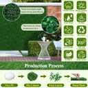 25 Pack Artificial Grass Wall 10x10" UV Resistant Faux Panels for Outdoor | Greenery Backdrop Privacy Fence Cover 17.36 Sq.Ft Fake Green Wall for Garden Wedding Party Decor Boxwood Hedge Panels