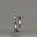 Missair Slim Bands Compatible with Apple Watch 38mm 40mm 41mm 42mm 44mm 45mm 46mm 49mm for Women, Thin Bracelet Dressy Designer Stainless Steel Metal Strap for iWatch Series 11 10 9 8 7 6 5 4 SE Ultra (Starlight)