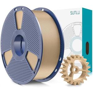 SUNLU PLA+2.0 3D Printer Filament, Upgrade PLA+ Filament 1.75mm, Tougher and Stronger, Neatly Wound Filament, Dimensional Accuracy +/-0.02mm, 1KG Spool(2.2lbs), Oak Wood