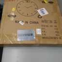 Vantic Farmhouse 24 Inch Extra Large Decorative Wall Clock with Metal Circle, Oversized Wood Wall Clock with Large Arabic Numeral for Living Room, Bedrooms and Offices, Silent and Battery Operated