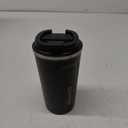 YINBAOGE Insulated Travel Coffee Mug Spill Proof Leak Proof Pobtable To Go Camping Stainless Steel Coffee Tumbler Reusable Coffee Cups with Lids Thermos for Hot and Cold Drink (2nd-Black, 17 OZ)