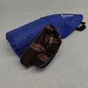 DUKUSEEK Large Waterproof Camping Blanket, Cold Weather Warm Fleece Blankets Windproof Triple Layers for Stadium,Camping, Concerts, Car, Dog (Navy-Blue-Red With Thickened Fleece)