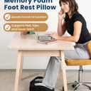 Everlasting Comfort Foot Rest for Under Desk at Work - Memory Foam Office Foot Stool & Under Desk Footrest Leg Elevation Pillow for Gaming & Home Office, Supports Posture, Onyx, Large 