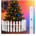 Christmas Tree Fence Decor - Quick Setup Beautiful Holiday Decor Freestanding Circle Barrier for Indoor Xmas Decorations, Creates a Festive & Cozy Ambiance, White