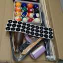 95pcs Pool Table Accessories Set - Balls, Triangle, Rack, Cue, Chalk, Tips, Stickers, Cloth, Brush & Cleaner Set