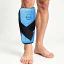 Comfpack Shin Splint Ice Pack, 2 Hours Long-Lasting Coldness Ice & Compression Therapy Adjustable Leg Ice Pack Wrap for Knee & Calf, Sport Injuries, Tendonitis, Surgery Recovery
