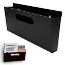 SINNNBLE Magnetic Acrylic Wall Mount File Holder Organizer Hanging Files Magazines Newspaper and Mail Letter Paper Document Folder Perfect for Office and School Use (Black)