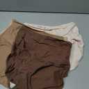 Women's High Waisted Underwear Slightly Tummy Control Cotton Panties Full Coverage Postpartum Briefs 4 Pack (L)