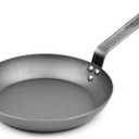 Mauviel M'Steel Black Carbon Natural Nonstick Frying Pan With Iron Handle, 9.4-in, Suitable For All Cooking Surfaces