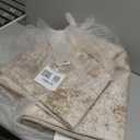 Washable Area Rug 3'x5' Vintage Traditional Floor Cover Foldable Thin Rugs Retro Kitchen Indoor Distressed Non Slip Carpet Floral Print Mat Bedroom Living Room (Rust-colored Vintage Flowers)