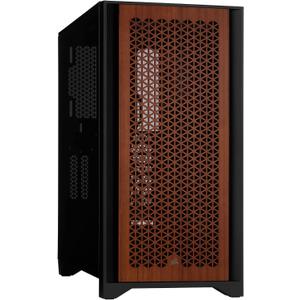 Corsair 4000D Airflow Tempered Glass Mid-Tower ATX Case with Teak Front Panel - High-Airflow - Cable Management System - Spacious Interior - Two Included 120 mm Fans - Black and Teak