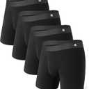 DAVID ARCHY Men's Ultra Soft Underwear Micro Modal Breathable Moisture Wicking Seamless Underwear for Men Multipack (Medium, Black)