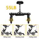 2026 New-Universal Stroller Board with Detachable Seat, 2in1 Sit and Stand Stroller Connectors for Most Strollers, Holds Children Up to 55 LBs Stroller Standing Board(Black)