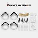 Traveant Solar Camping Lights, RGB Solar Lanterns Hanging Decorative Lights - 4 Pack Waterproof Outdoor Lantern Lamps for Camping, Halloween, Christmas, Garden, Patio, Yard, Lawn, Pathway