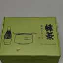 LAMU 7 Pcs Ceramic Matcha Set, Bamboo Matcha Kit for Tea Lovers with Bowl, Whisk, Holder, Scoop, Rest, Sifter, Tea Towel