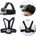 Chest Mount Harness Chesty Vest Head Mount Strap for Action Camera Compatible with GoPro Hero 12,11,10,9,8,Max,Go Pro Hero 7,6, 5,4, Session,3+,3,Hero (2018),Fusion,DJI Osmo,AKASO
