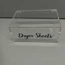Acrylic Dryer Sheet Dispenser with Hinged Lid, Clear Rustic Farmhouse Style Dryer Sheet Container Storage Box for Laundry Room Organization, Laundry Softener Dispenser, Home Laundry Room Decorations