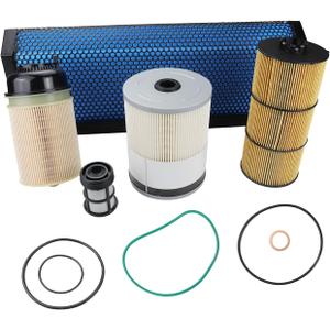 USTAR AF27879 FS19915 PF9908 P551005 Filter Kit, Compatible with Freightliner Cascadia DD13 DD15 DD16 Includes Oil, Air, FWS and Fuel Filter Kit
