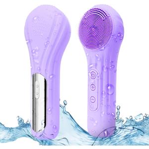 Electric Silicone Facial Brushes for Cleaning and Exfoliating,Electric Face Scrubber with Waterproof and Rechargeable Facial Skin Care for Women and Men