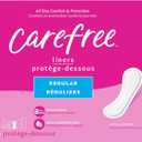 Carefree Panty Liners for Women, Regular, Unwrapped, Unscented, 120ct