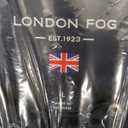 London Fog Missy Hooded Belted Trench Coat Black, Size Large