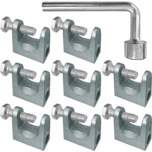 Beam Clamp, 8Pcs, 1" Jaw

Opening, 1/2" Diameter Threaded Rod

Adjustable C Beam Clamps, Zinc Plated Iron, Joist Jaw

Clamp Tool