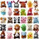 Mini Plush Animal Toy Set,Cute Animals Keychain Decoration for Kids,Goodie Bag Fillers, Basket Stuffers, School Prizes, Valentine's Day Party Supplies (96pcs)