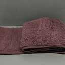 OLANLY Bathroom Rugs 47x17, Extra Soft Absorbent Chenille Bath Rugs, Rubber Backing Quick Dry, Machine Washable Bath Mats for Bathroom Floor, Tub and Shower, Home Decor Accessories, Deep Plum