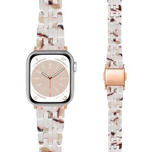 Bands Compatible with Apple Watch Band 38mm 40mm 41mm 42mm 44mm 45mm 49mm Women Slim Resin Band Bracelet Thin Lightweight Replacement Wristband for Watch Series 10 9 8 7/Series SE/6 5 4 3