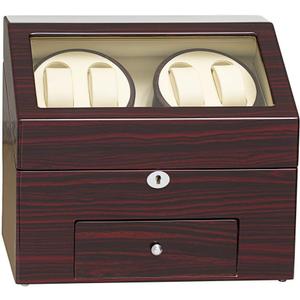JQUEEN Automatic Wood Watch Winder Display Box 4+9 Storages