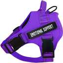 voopet Service Dog Harness, Emotional Support Pet Vest Harness, Reflective Breathable and Adjustable No-Pull ESA Dog Harness for Small Medium Large Dogs (with 4 PCS Removeable Tags) S