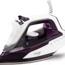 Steam Iron for Clothes - 1750W Iron with Upgrade Double-Layer Ceramic Soleplate, Burst of Steam, 3-Way Auto-Off, Self-Cleaning, Anti-Calc, 13.5oz Water Tank Ironing Clothes for Home, Purple