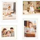 Egofine Picture Frame Set 10 Pack, Picture Frames Collage Wall Decor with Two 12x16,Two 11x14,Two 5x7,Two 4x6,Two 4x4 for Wall and Tabletop, Made of Solid Wood, Covered by Plexiglass, White