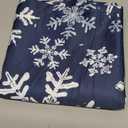 Horaldaily Christmas Tablecloth 6084 Inch Rectangular, Blue Snow Washable Table Cover for Party Picnic Dinner Decor